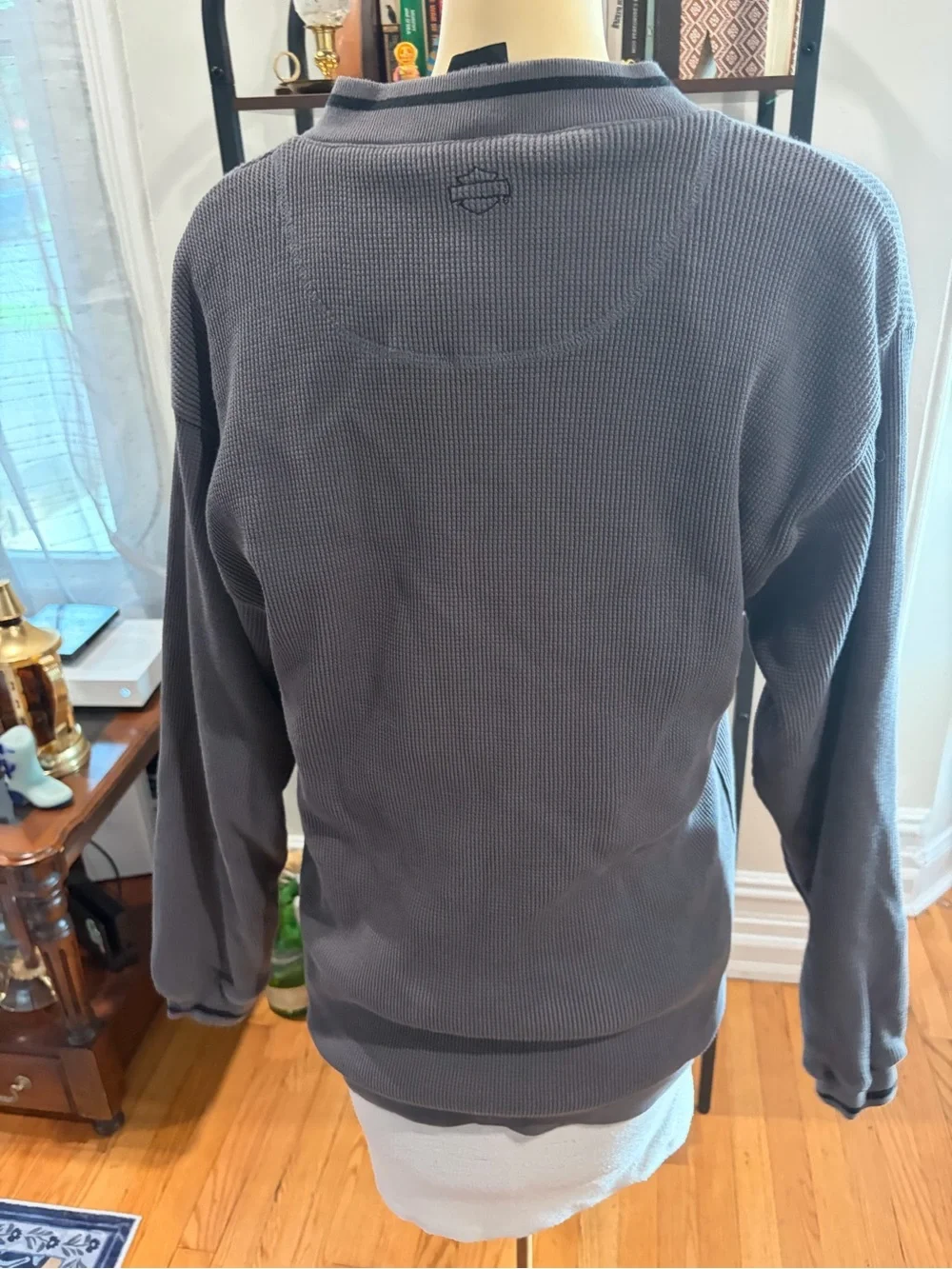 Gray Harley Davidson V-neck Pullover